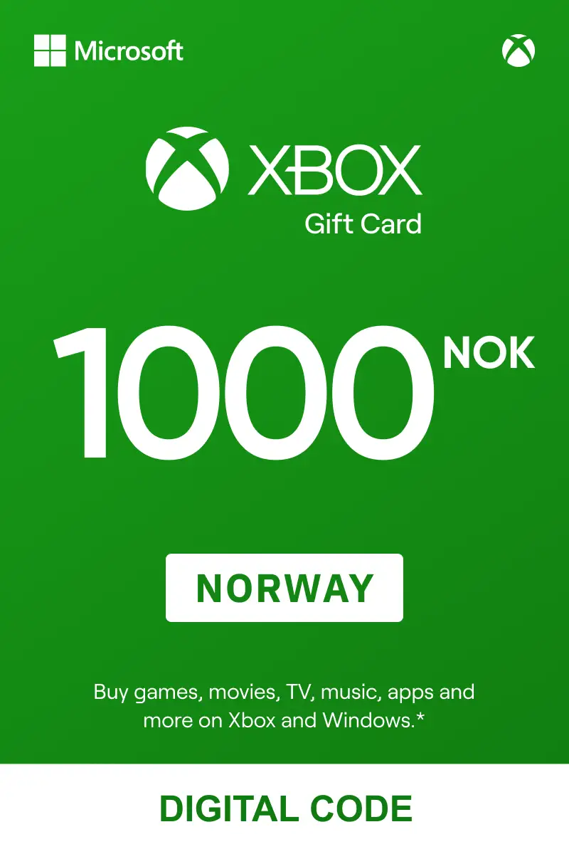 Xbox 1000 NOK Gift Card (Norway) - Digital Key