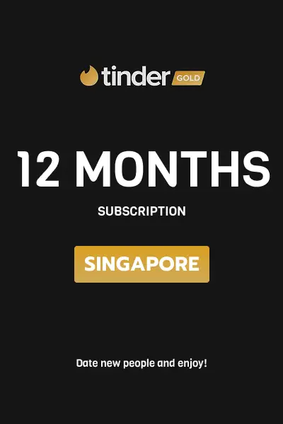 Tinder Gold 12 Months Subscription (Singapore) - Digital Key
