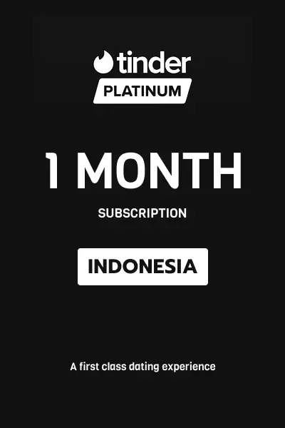 Tinder Platinum 1 Month Subscription (Indonesia) - Digital Key