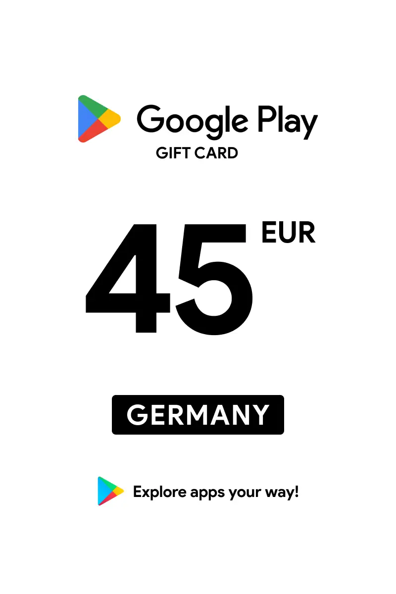Google Play 45 EUR Gift Card (Germany) - Digital Key