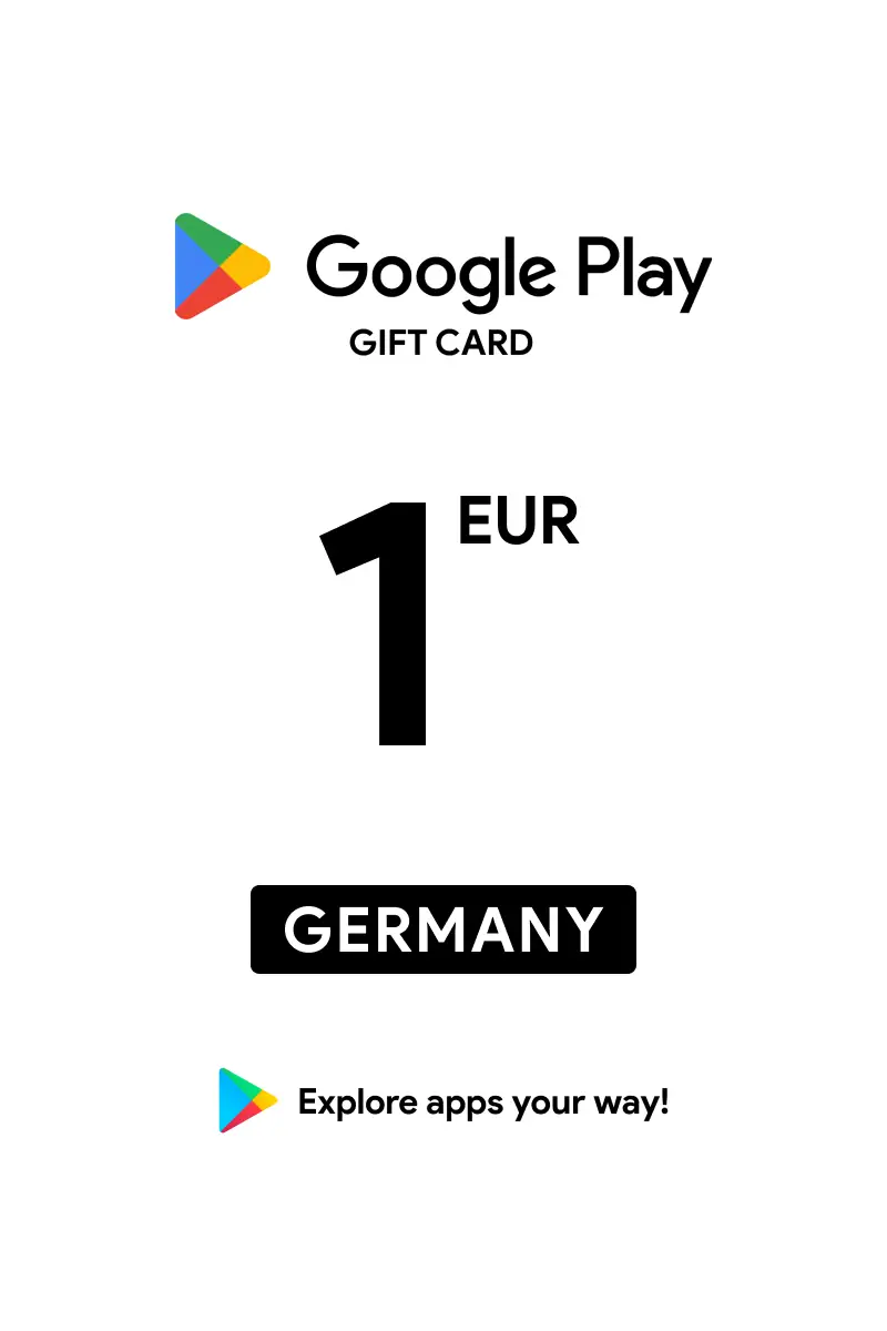 Google Play 1 EUR Gift Card (Germany) - Digital Key