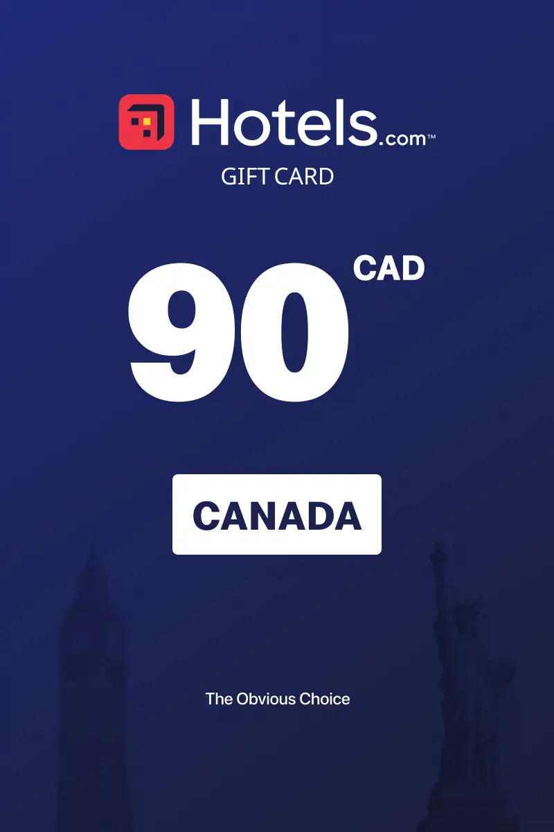 Hotels.com 90 CAD Gift Card (Canada) - Digital Key