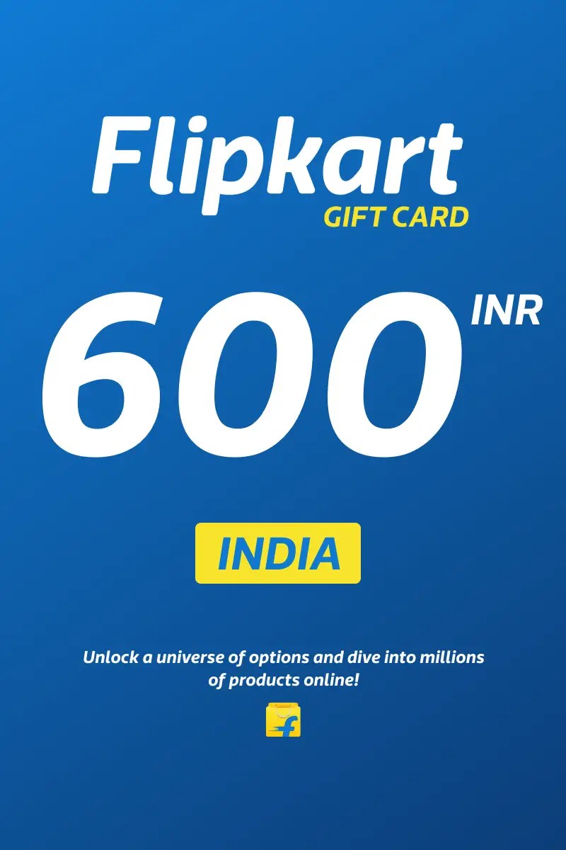 Flipkart 600 INR Gift Card (India) - Digital Key