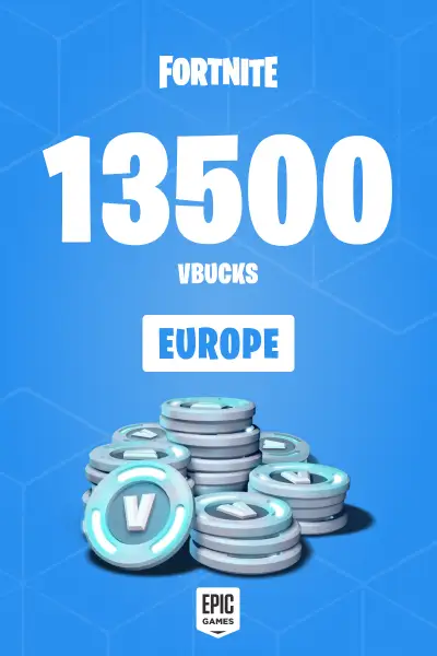 Fortnite - 13500 V-Bucks Card (Europe) - Epic Games - Digital Key