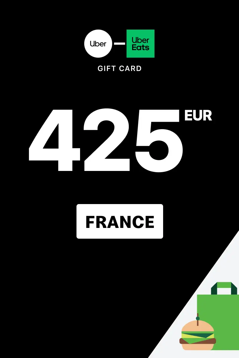 Uber Rides and Uber Eats 425 EUR Gift Card (France) - Digital Key