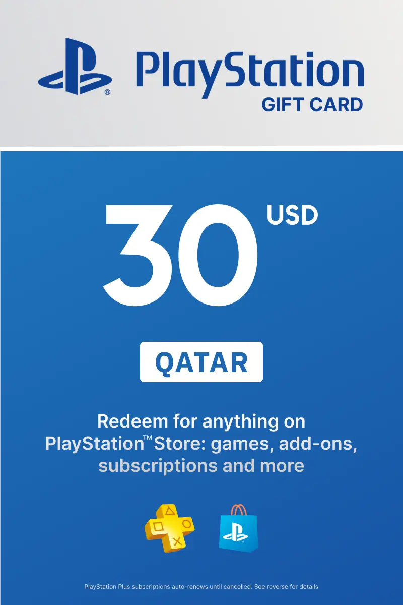 PlayStation Store 30 USD Gift Card (Qatar) - Digital Key