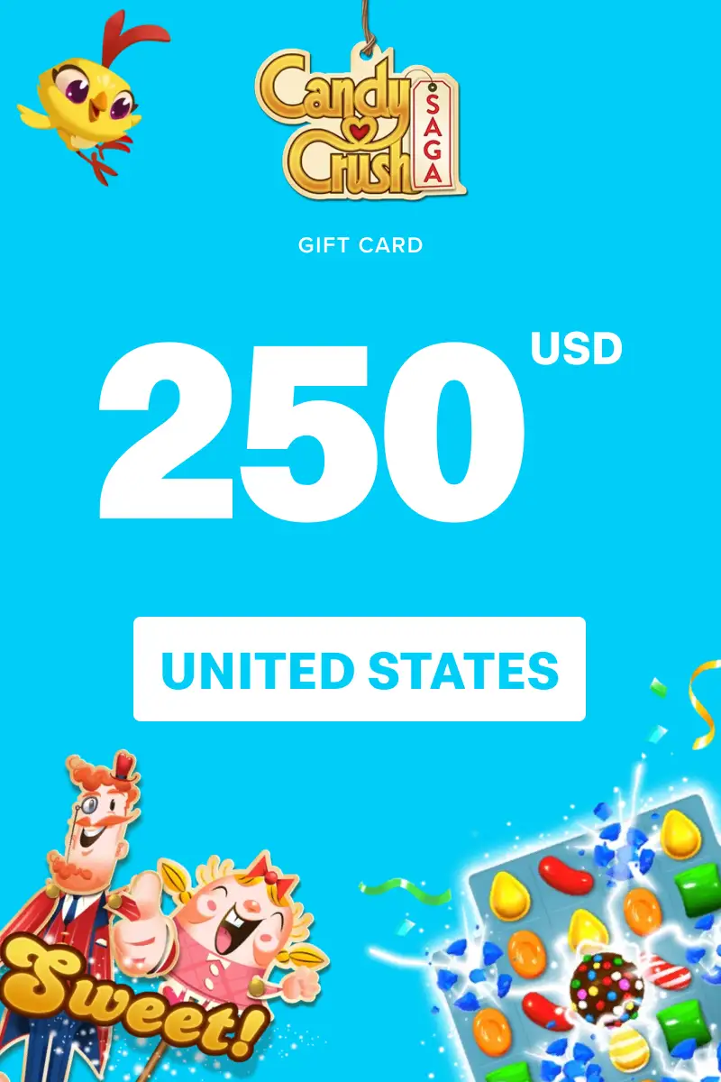 Candy Crush Saga 250 USD Gift Card (United States) - Digital Key