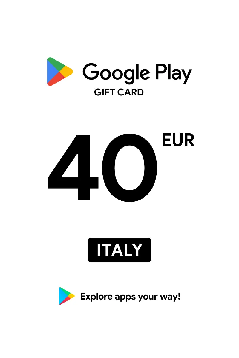 Google Play 40 EUR Gift Card (Italy) - Digital Key