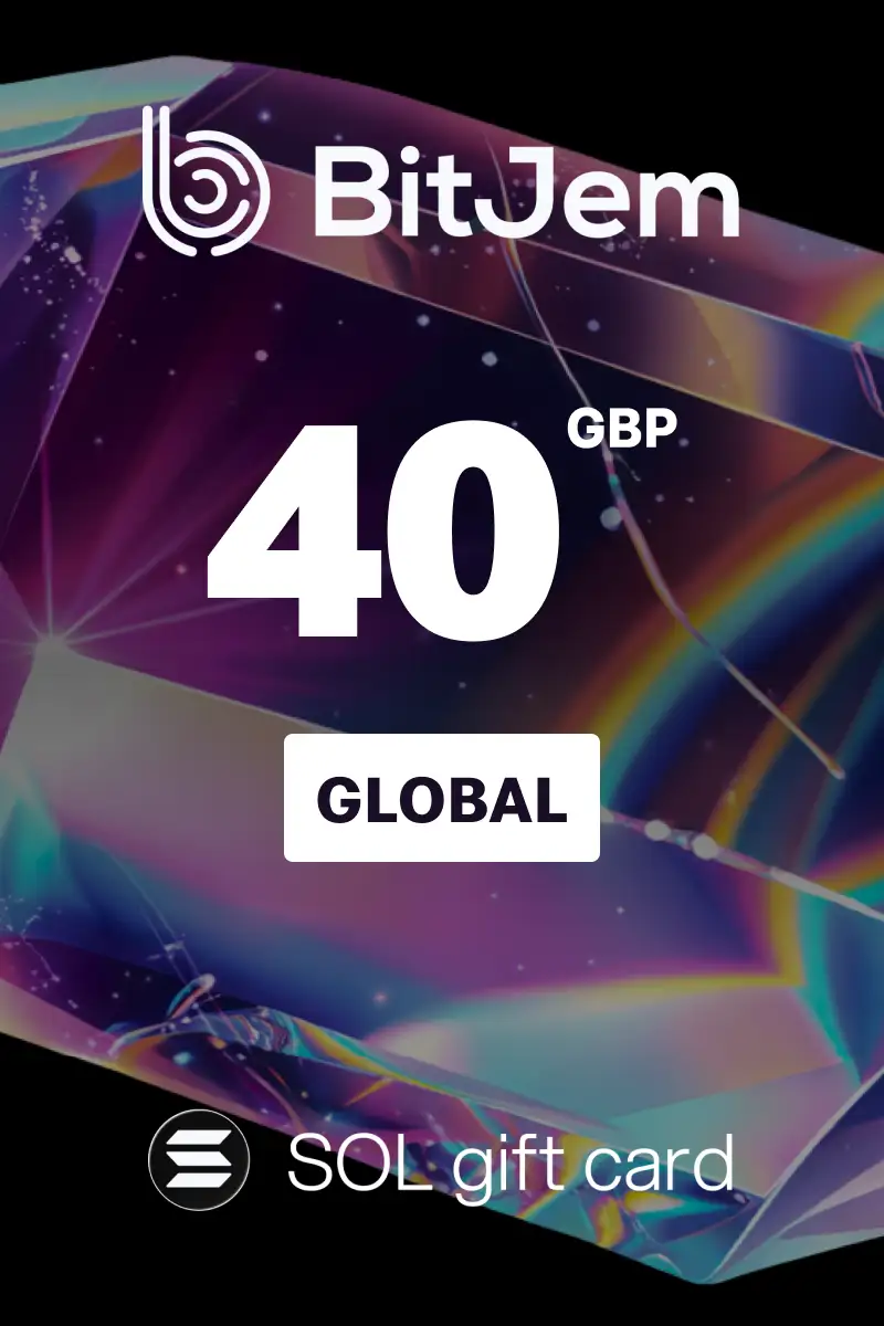 BitJem (SOL) 40 GBP Crypto Gift Card (Global) - Digital Key