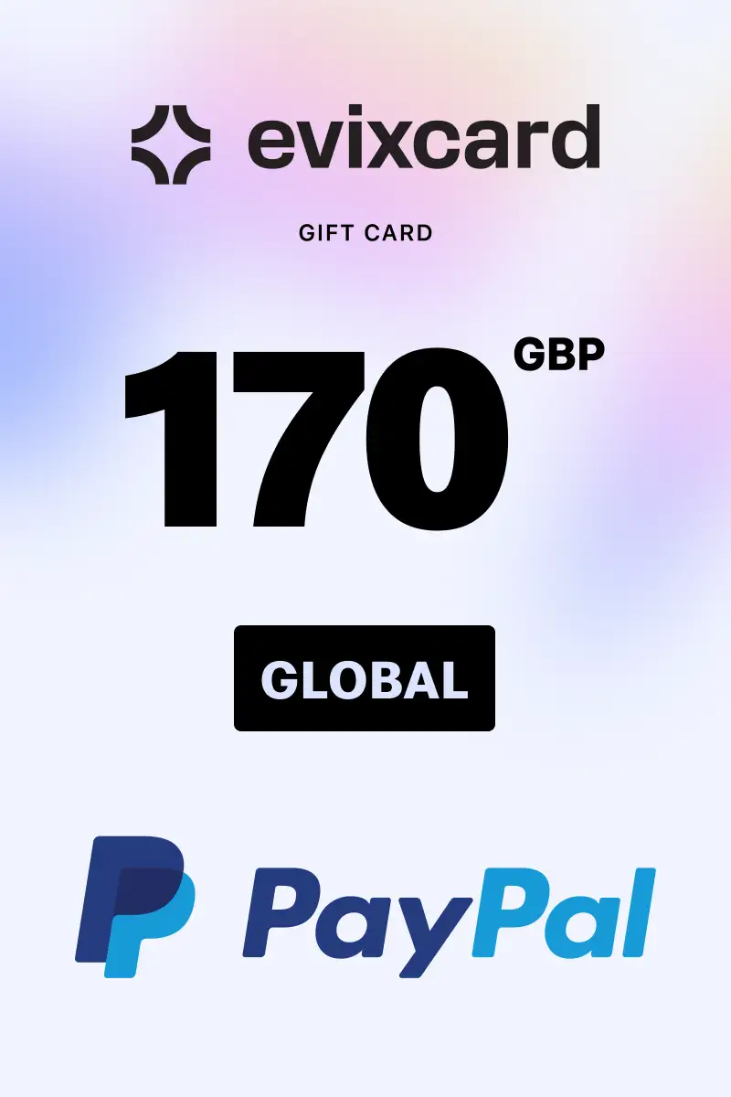 EvixCard PayPal 170 GBP Gift Card (Global) - Digital Key
