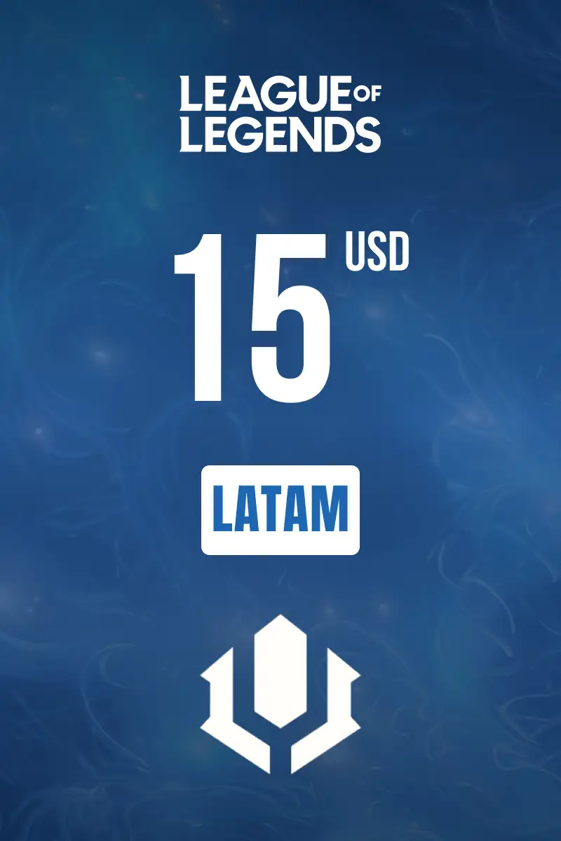 League of Legends 15 USD Gift Card (LATAM) - Digital Key