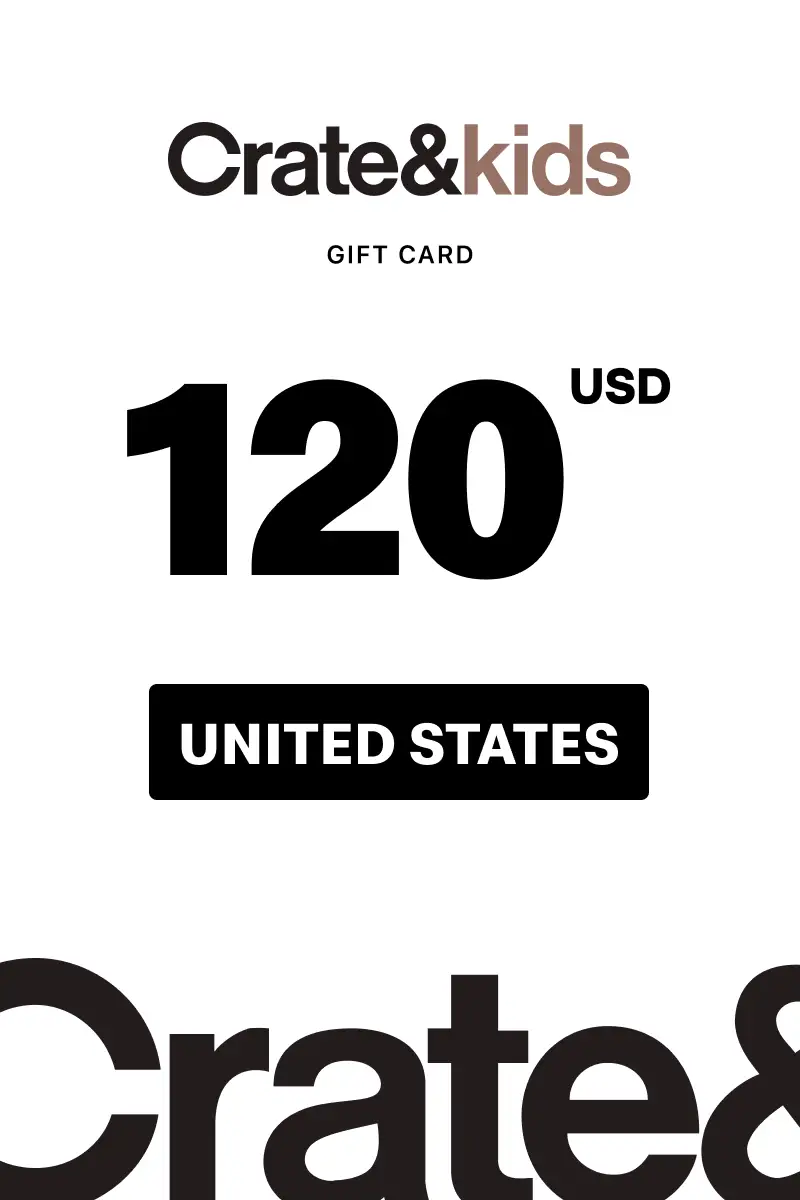 Crate and Kids 120 USD Gift Card (United States) - Digital Key