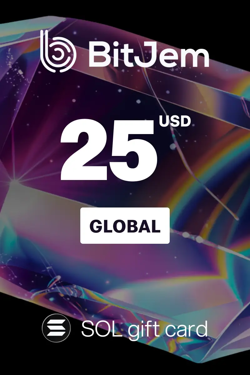 BitJem (SOL) 25 USD Crypto Gift Card (Global) - Digital Key