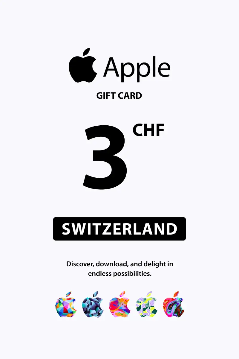 Apple 3 CHF Gift Card (Switzerland) - Digital Key
