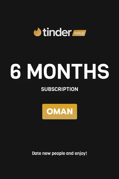Tinder Gold 6 Months Subscription (Oman) - Digital Key