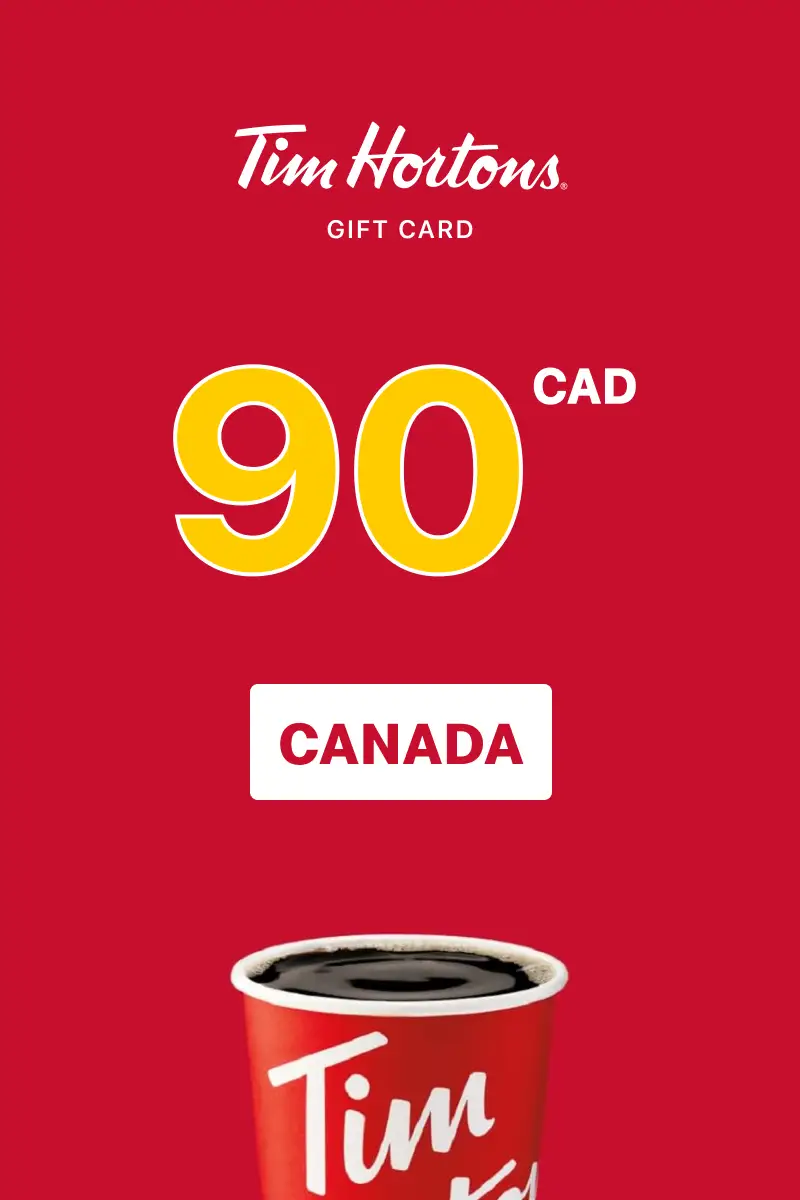 Tim Hortons 90 CAD Gift Card (Canada) - Digital Key