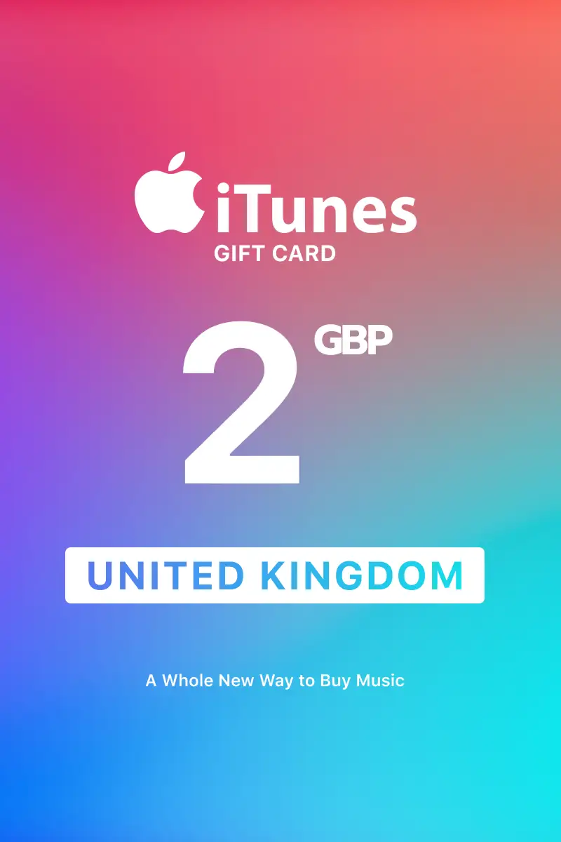 Apple iTunes 2 GBP Gift Card (United Kingdom) - Digital Key