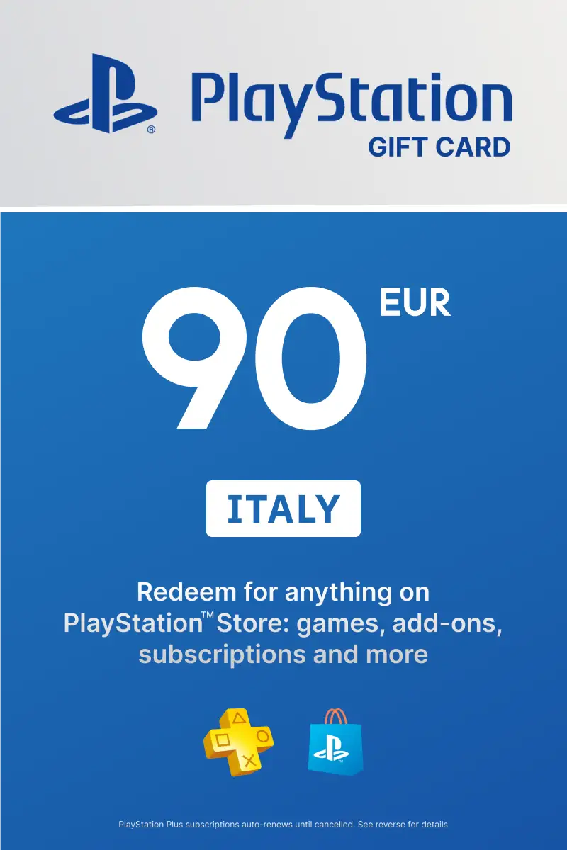 PlayStation Store 90 EUR Gift Card (Italy) - Digital Key