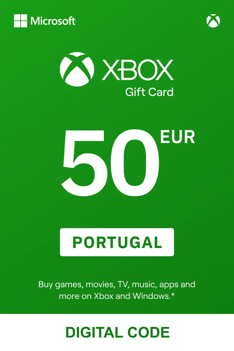Xbox 50 EUR Gift Card (Portugal) - Digital Key