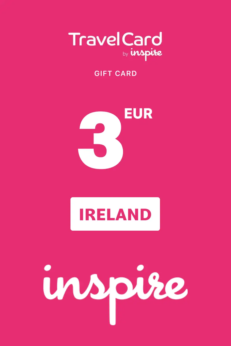 TravelCard by Inspire 3 EUR Gift Card (Ireland) - Digital Key