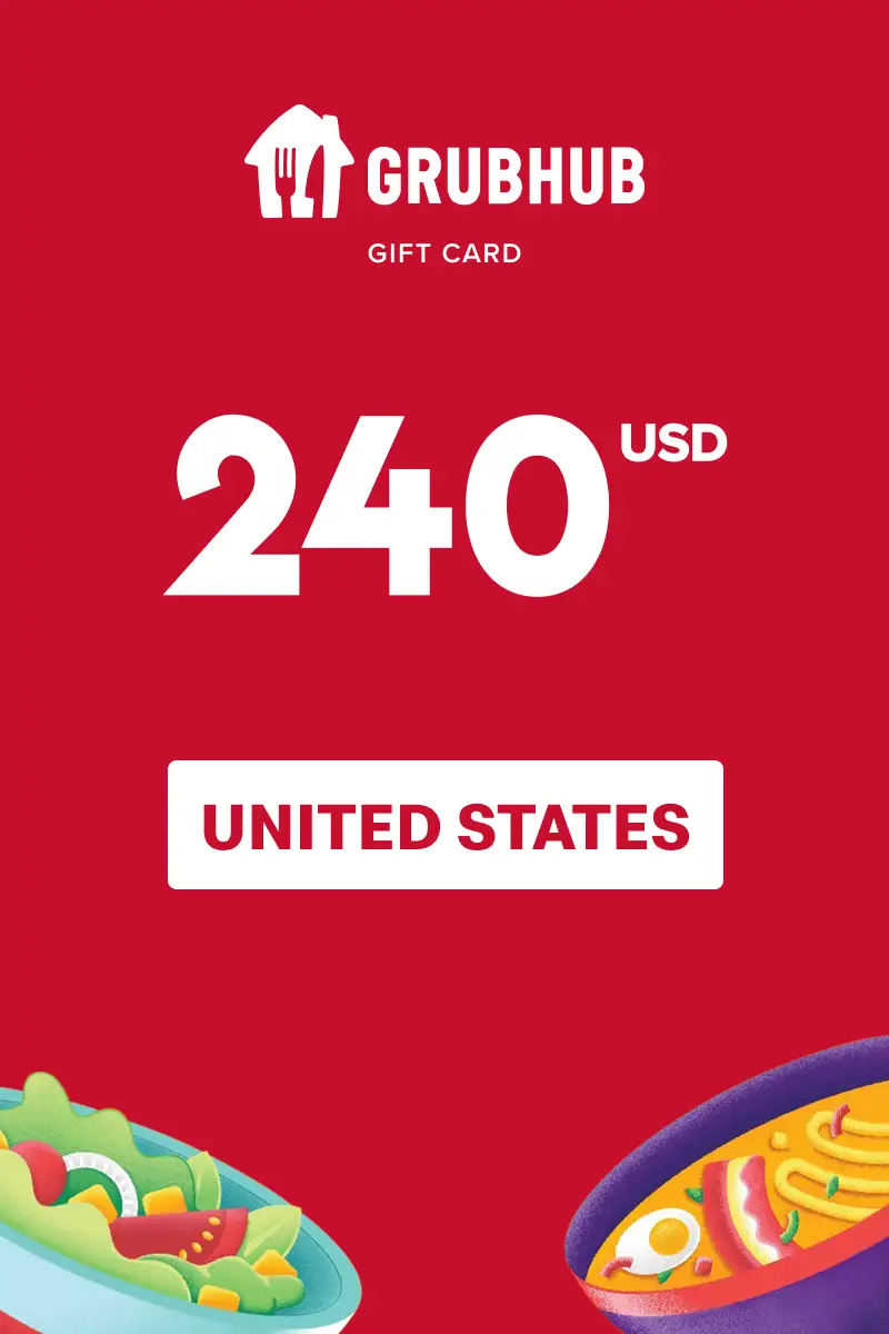 GrubHub 240 USD Gift Card (United States) - Digital Key
