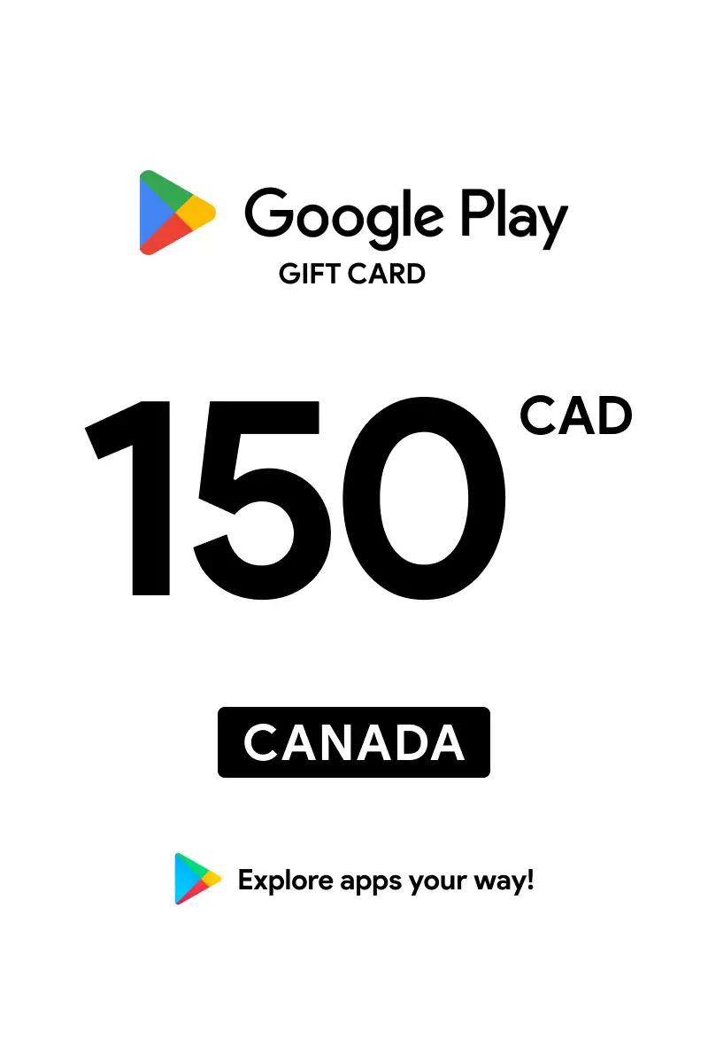 Google Play 150 CAD Gift Card (Canada) - Digital Key