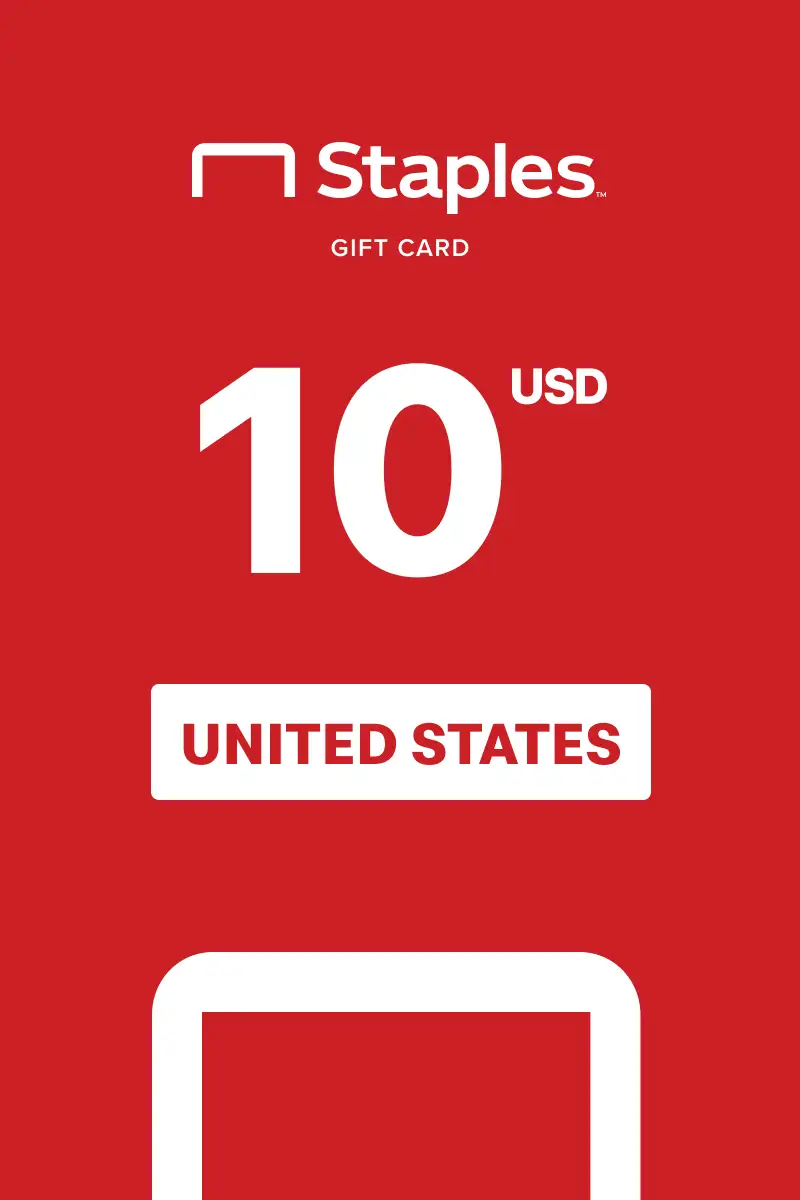 Staples 10 USD Gift Card (United States) - Digital Key