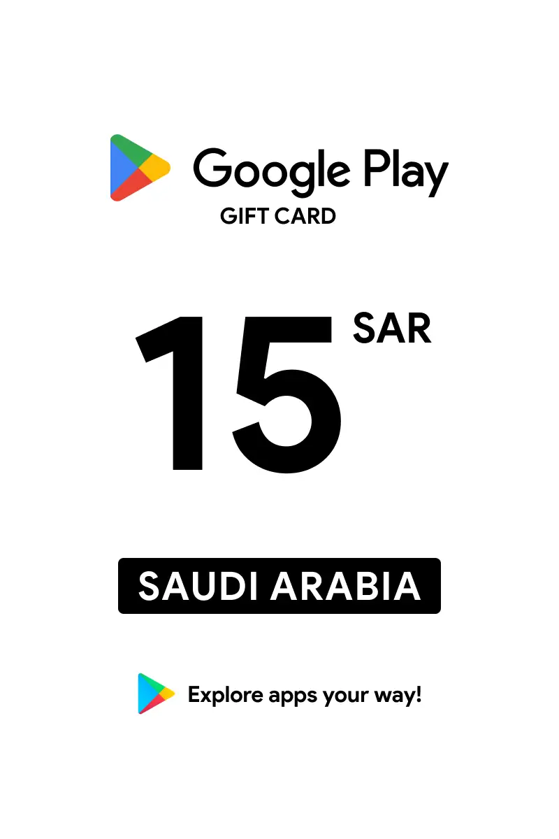 Google Play 15 SAR Gift Card (Saudi Arabia) - Digital Key