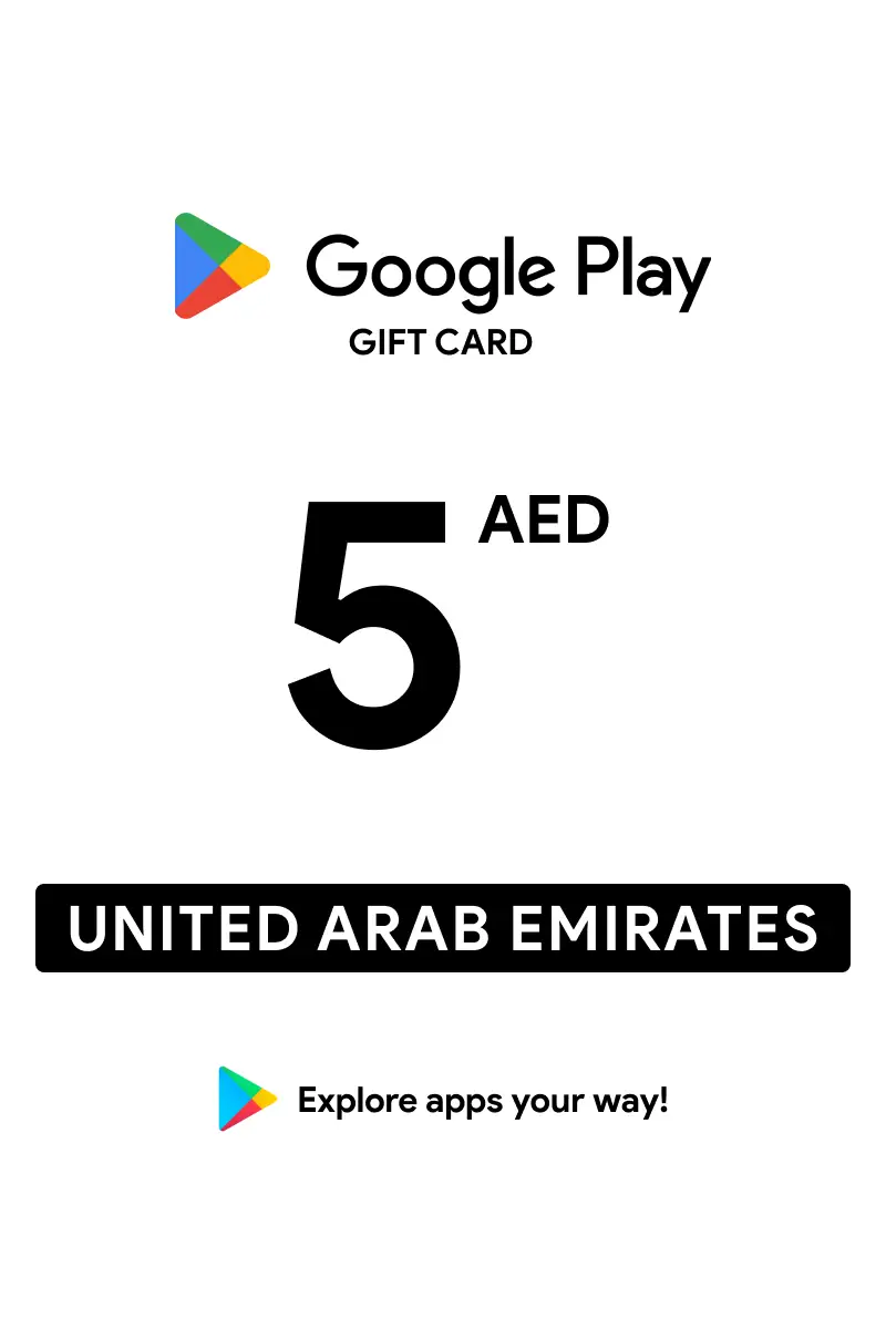 Google Play 5 AED Gift Card (United Arab Emirates) - Digital Key