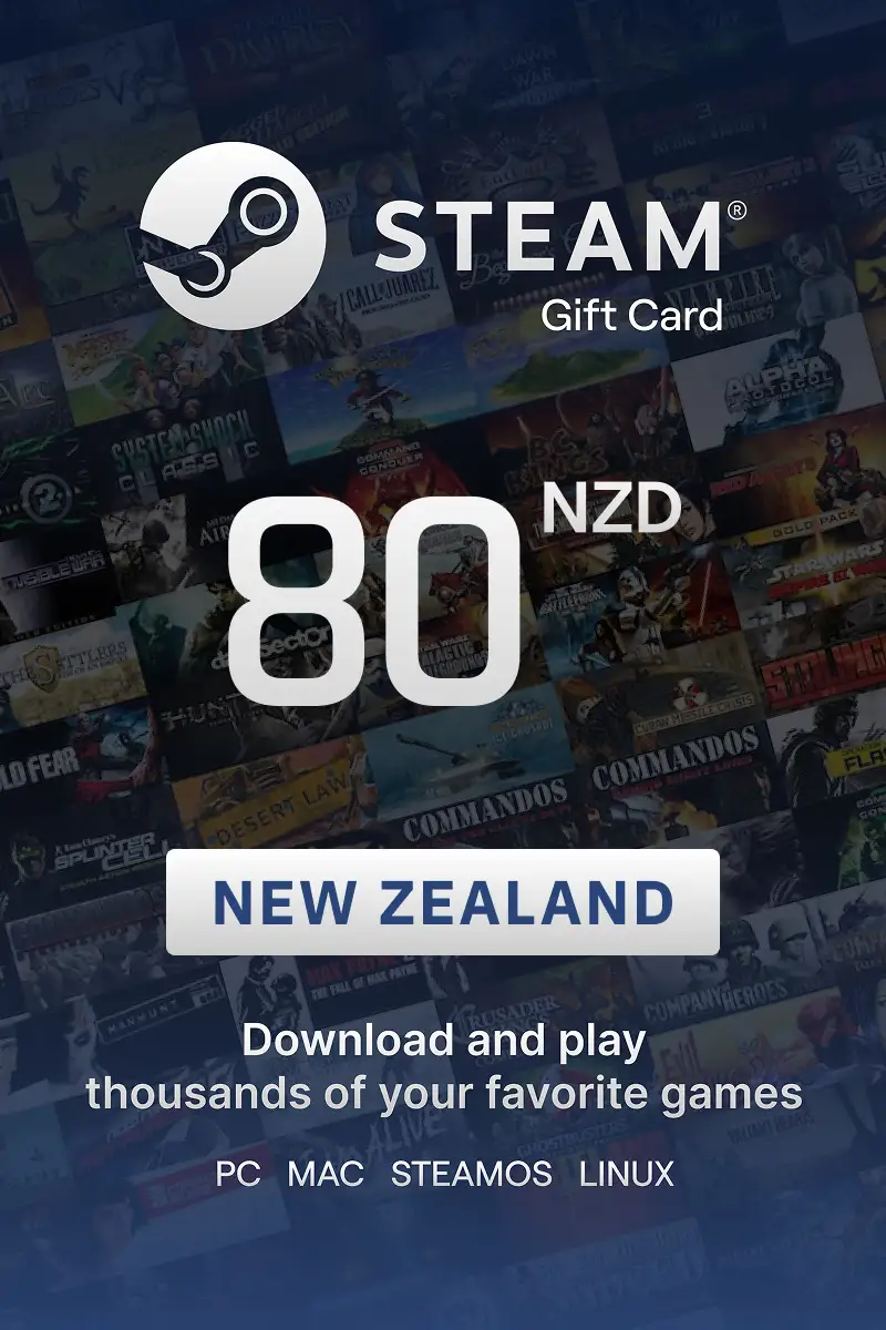 Steam Wallet 80 NZD Gift Card (New Zealand) - Digital Key
