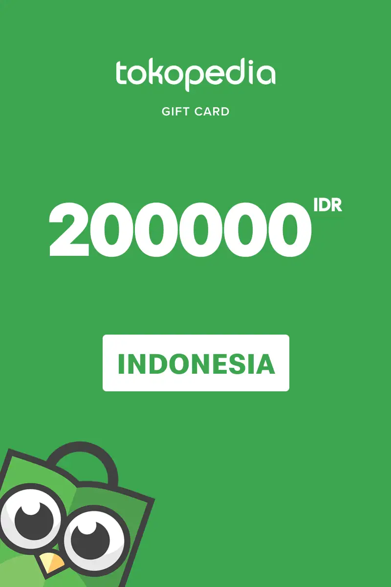 Tokopedia 200000 IDR Gift Card (Indonesia) - Digital Key
