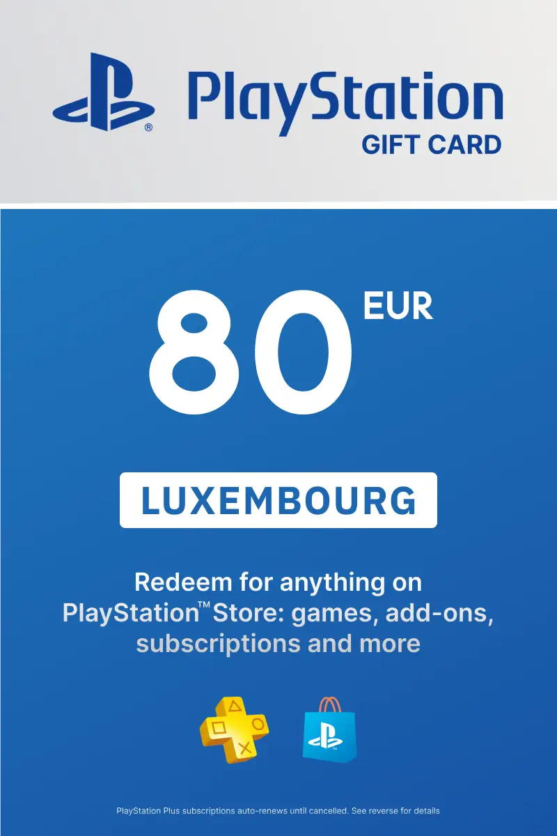 PlayStation Store 80 EUR Gift Card (Luxembourg) - Digital Key