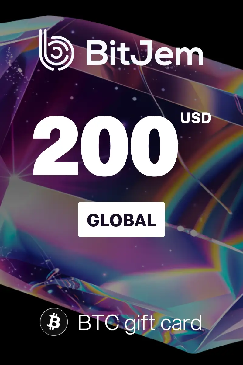 BitJem (BTC) 200 USD Crypto Gift Card (Global) - Digital Key