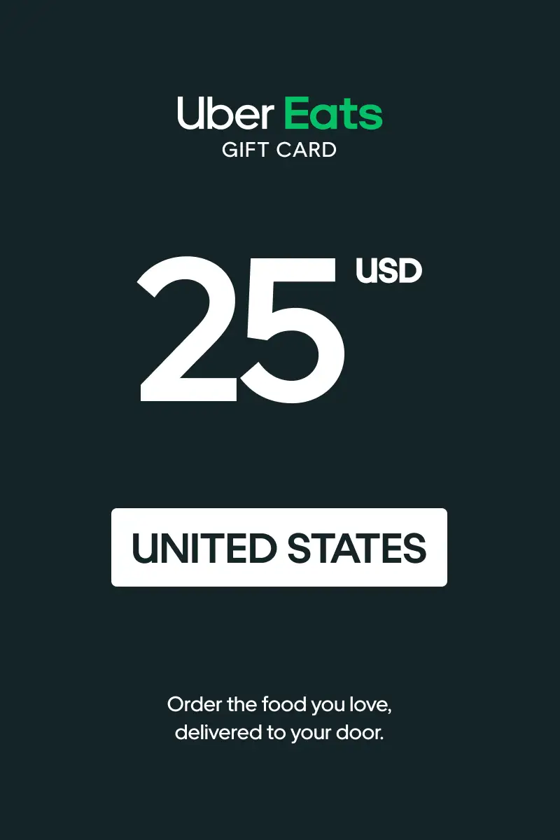 Uber Eats 25 USD Gift Card (United States) - Digital Key