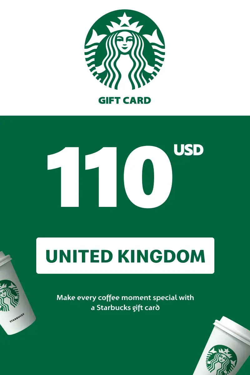 Starbucks 110 USD Gift Card (United Kingdom) - Digital Key