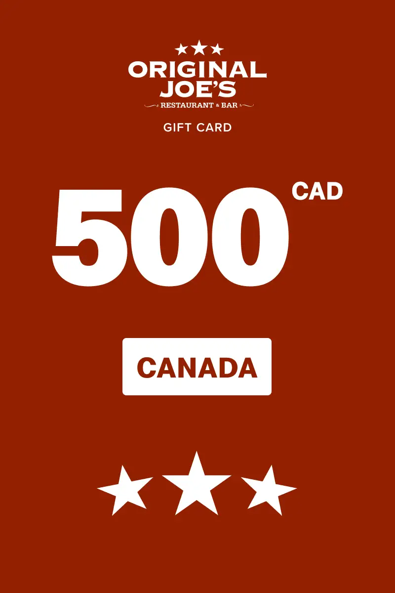 Original Joe's 500 CAD Gift Card (Canada) - Digital Key
