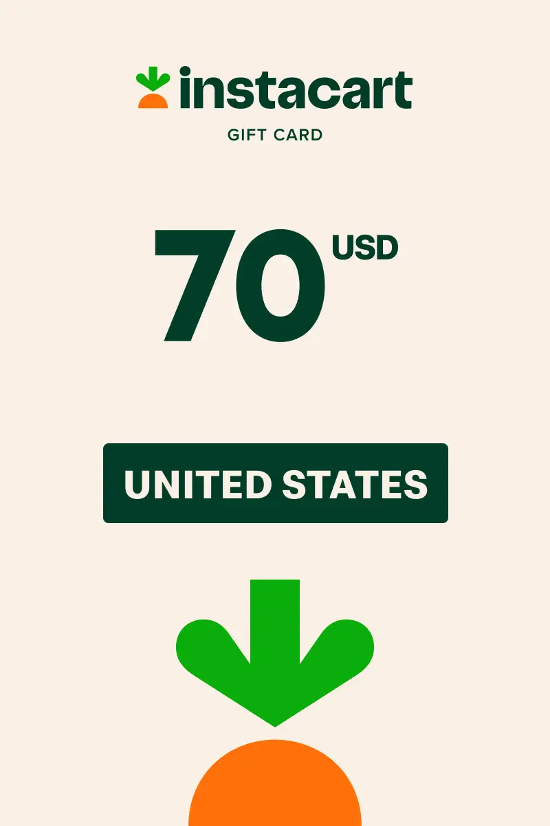 Instacart 70 USD Gift Card (United States) - Digital Key