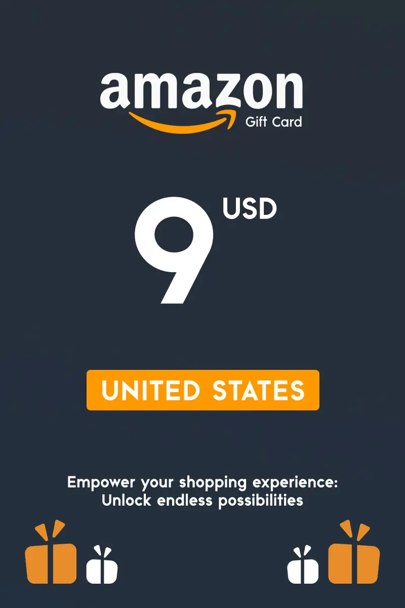 Amazon 9 USD Gift Card (United States) - Digital Key