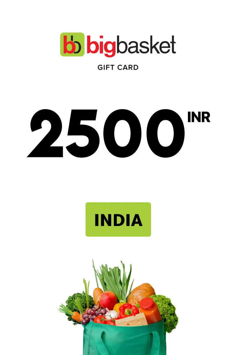 Bigbasket 2500 INR Gift Card (India) - Digital Key