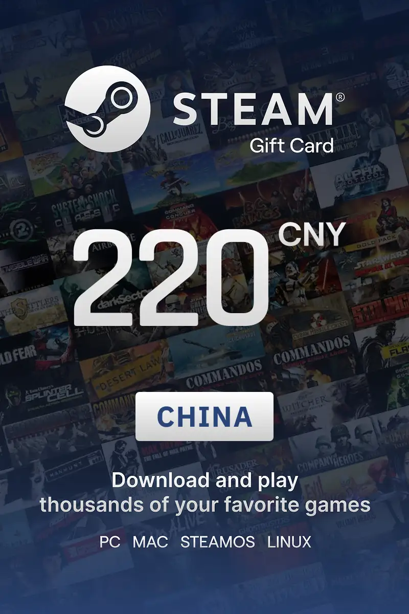 Steam Wallet 220 CNY Gift Card (China) - Digital Key