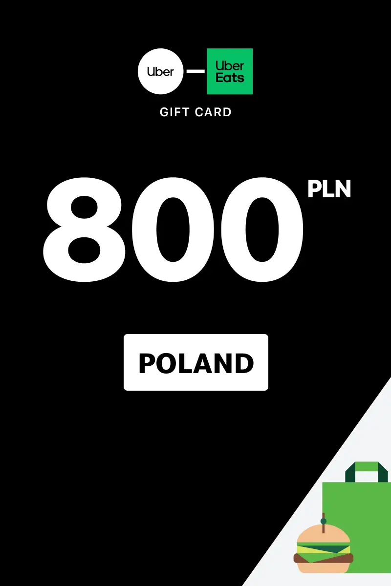 Uber Rides and Uber Eats 800 PLN Gift Card (Poland) - Digital Key