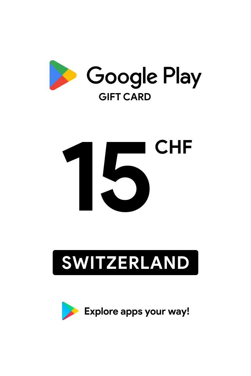 Google Play 15 CHF Gift Card (Switzerland) - Digital Key