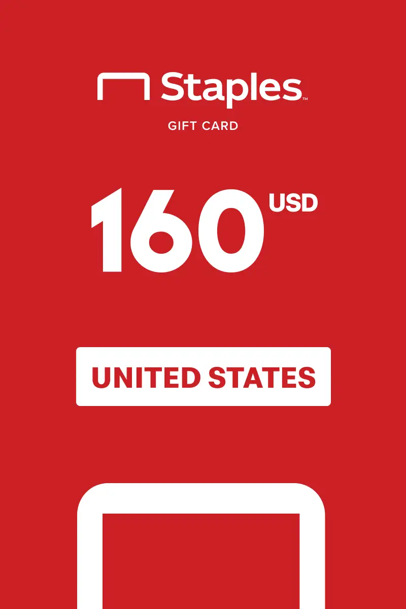 Staples 160 USD Gift Card (United States) - Digital Key