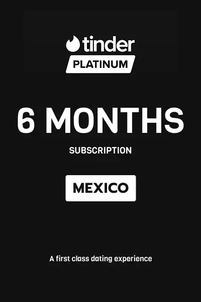 Tinder Platinum 6 Months Subscription (Mexico) - Digital Key