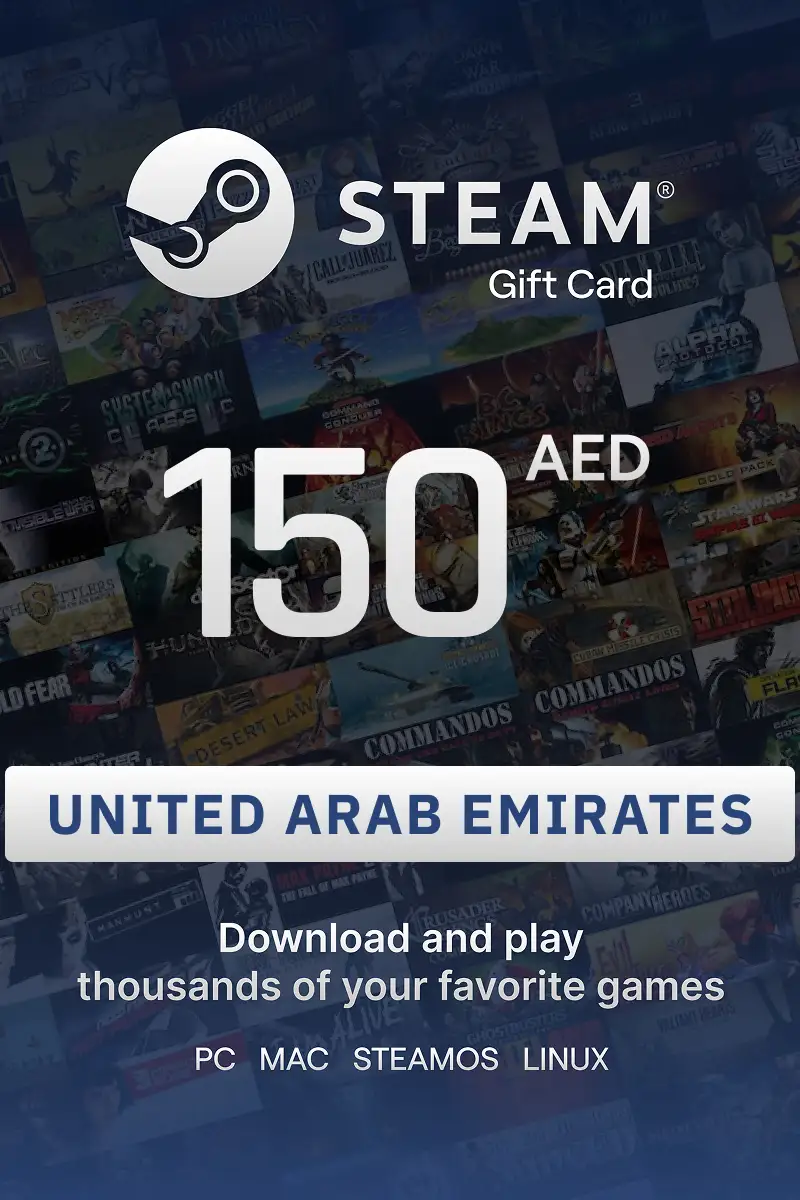 Steam Wallet 150 AED Gift Card (United Arab Emirates) - Digital key
