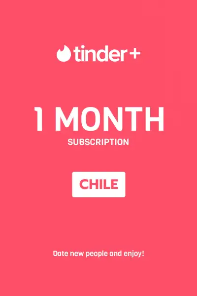 Tinder Plus - 1 Month Subscription (Chile) - Digital Key