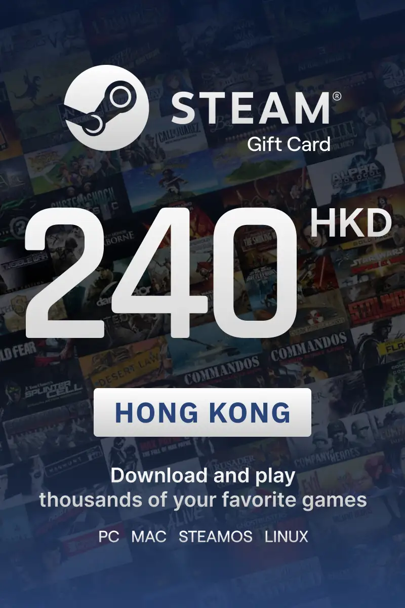 Steam Wallet 240 HKD Gift Card (Hong Kong) - Digital Key