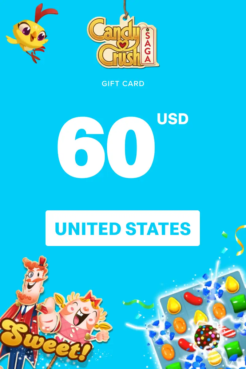 Candy Crush Saga 60 USD Gift Card (United States) - Digital Key