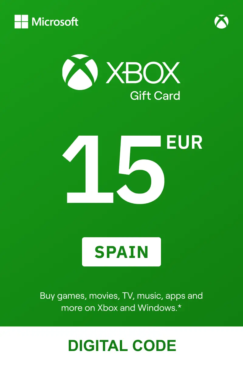 Xbox 15 EUR Gift Card (Spain) - Digital Key