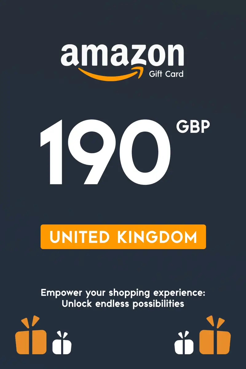 Amazon 190 GBP Gift Card (United Kingdom) - Digital Key